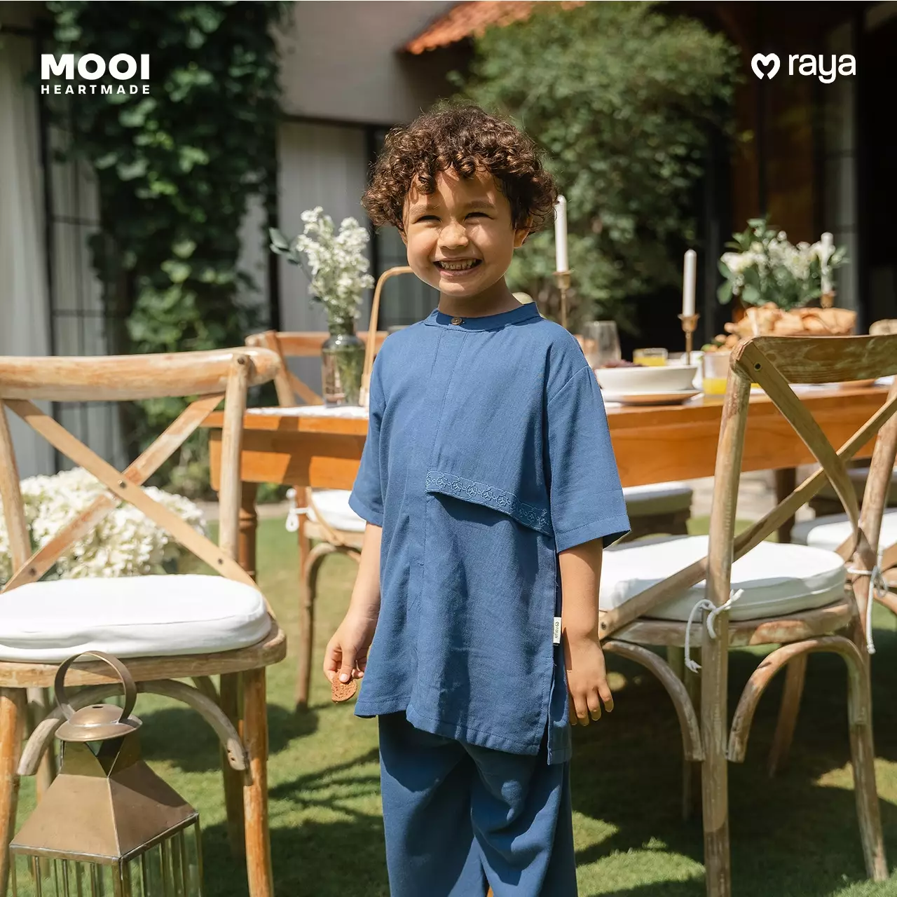 Mooi Taha Koko Set Setelan Koko Anak Raya Collection V1 - Greyish Brown