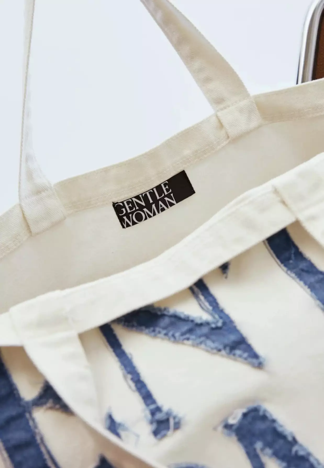 Gw Denim Tote Bag - White