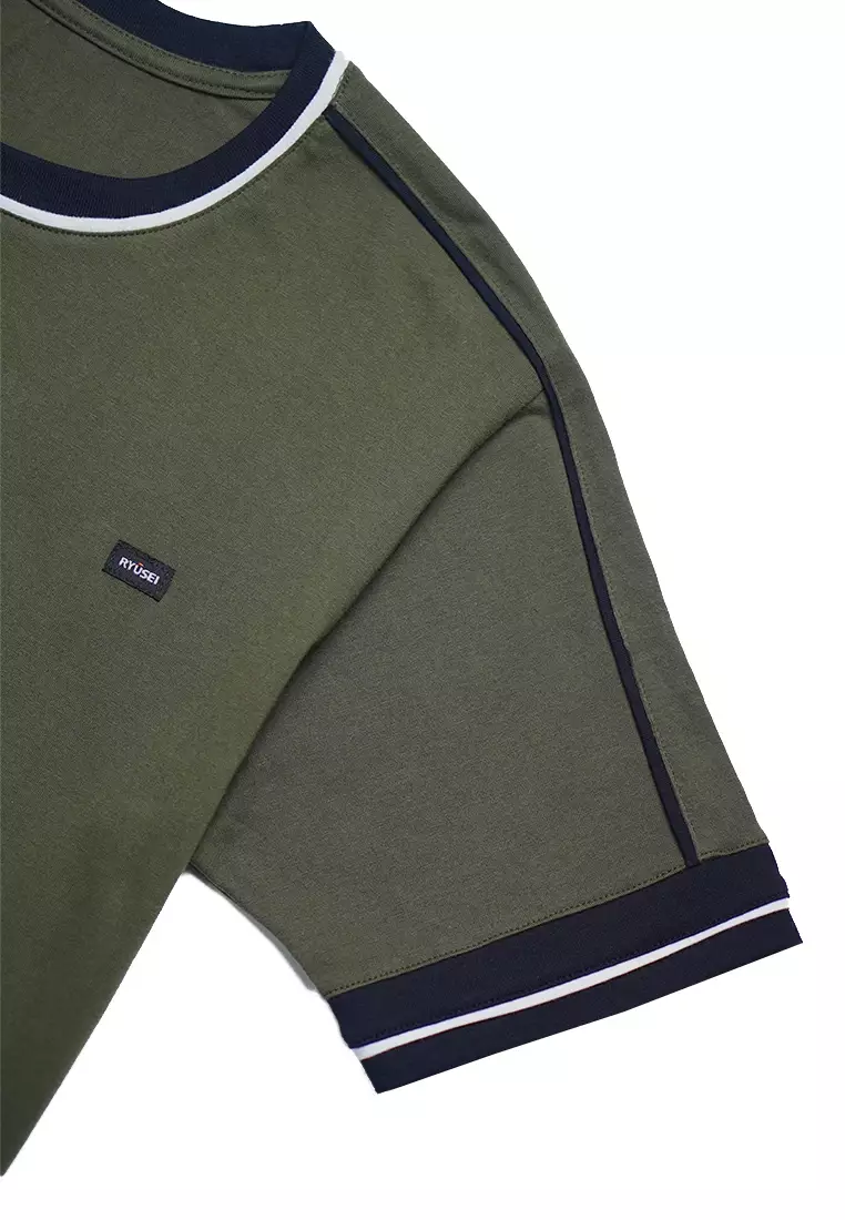 Ryusei Kaos Pria Yukako CMB Olive Green