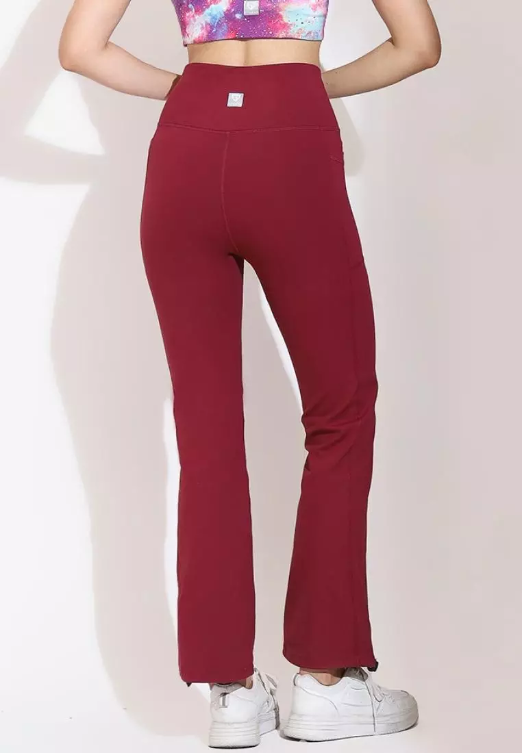 Fitwear - Legging Jogger Olahraga Wanita LINDA 2IN1 ANKLE SERUT - ROSE DRYFIT 2POCKET