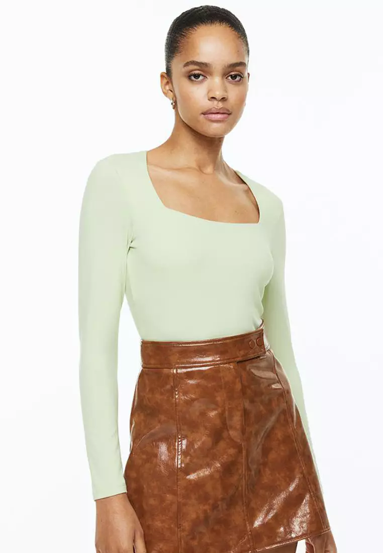 H&m long jersey online top