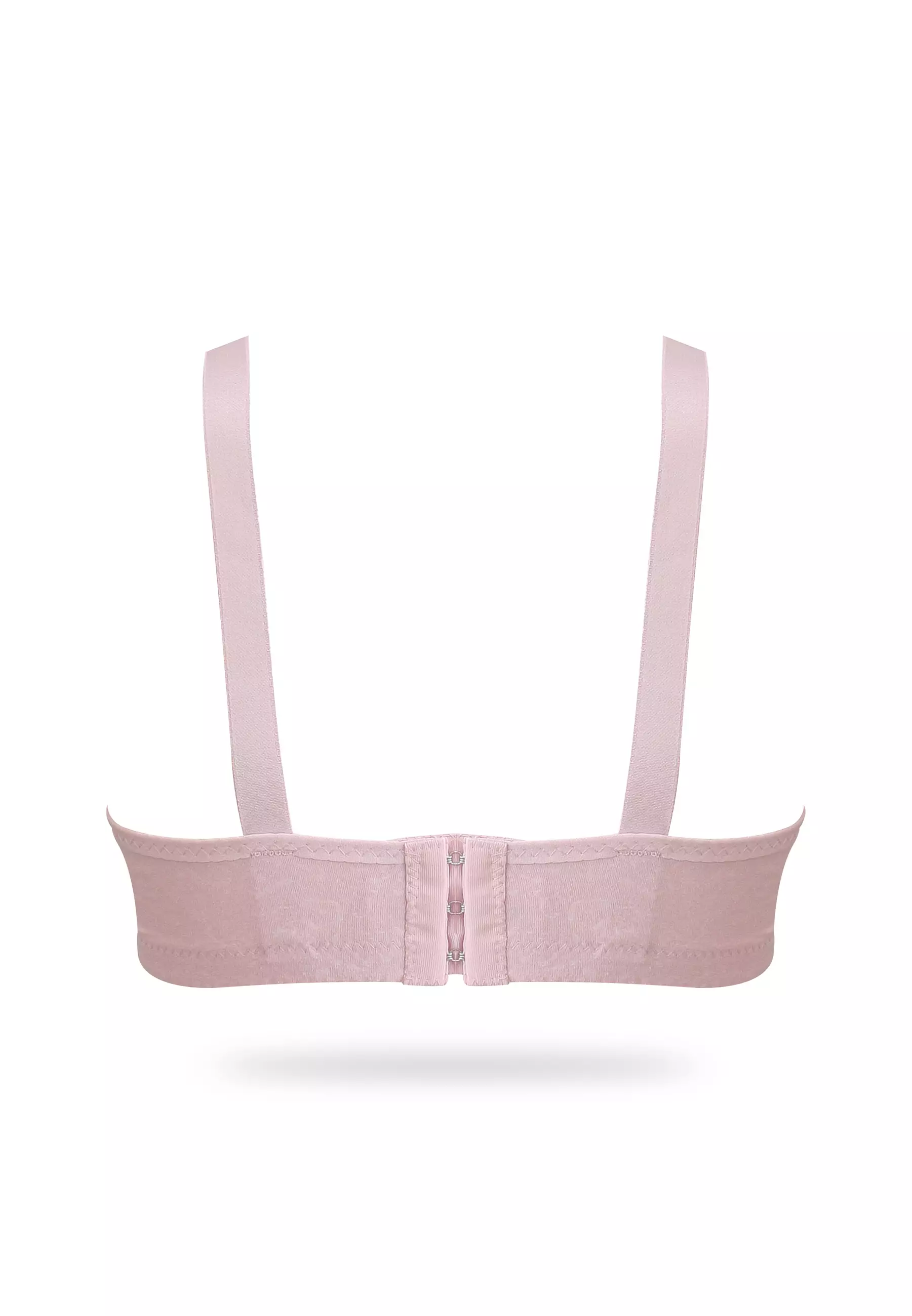 Wimiu BH Bra Wanita BH Tanpa Kawat Motif Bunga Brokat 100093