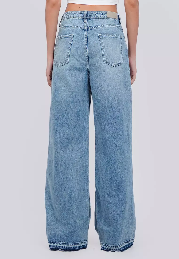 Tirajeans Wide Leg Jeans 7-LLDWSEA125B034 Lt. Blue