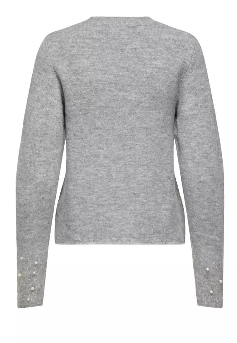 Round Neck Pearl Sweater