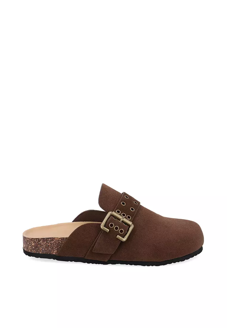 Discount on Carlo Rino  shoes - SKU: Dark Brown Meadow Buckled Mules