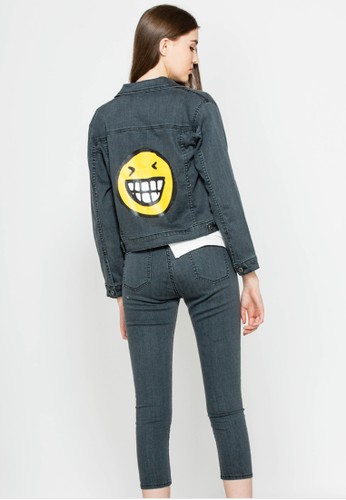 Smiley Printed Jacket I-JKDFJN117E018