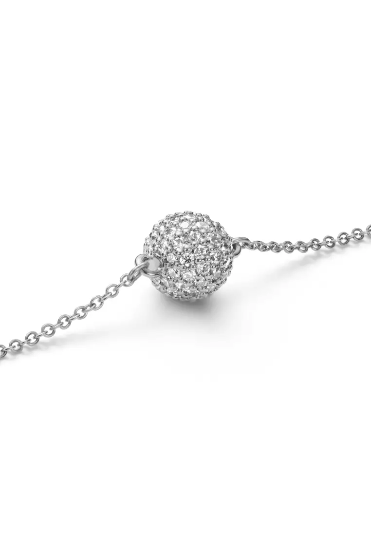 Pavé Crystal Pendant Bracelet Silver Fashion Bracelet for women and men - Stainless Steel & Crystal Pendant - DW Official Jewelry - Authentic