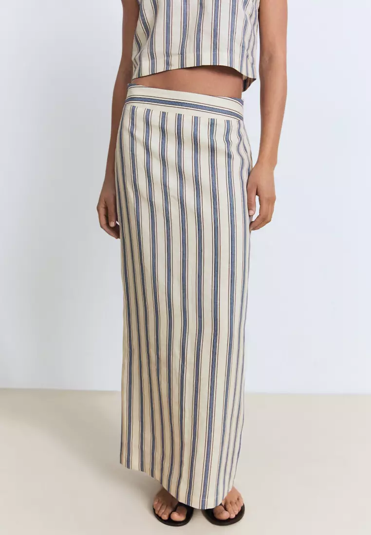 Striped Linen Skirt