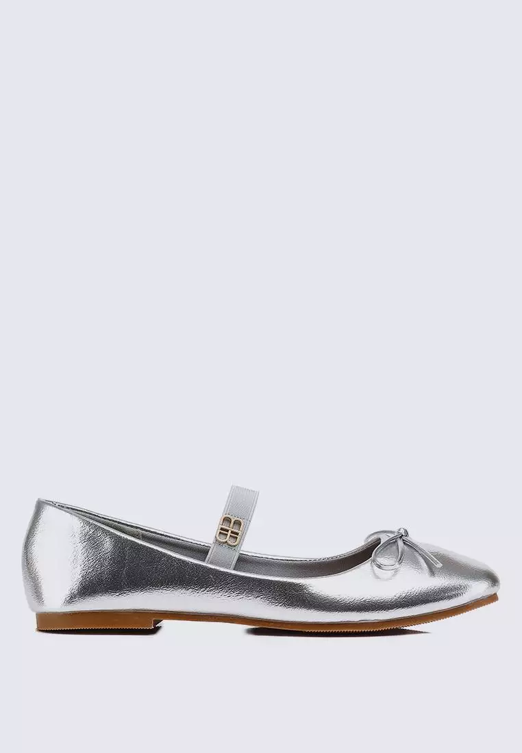 Discount on My Ballerine  shoes - SKU: My Ballerine Beyonca Comfy Ballerina In Silver