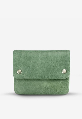 Status Anxiety green Status Anxiety Norma Italian Leather Wallet - Emerald 211F6ACFF720EEGS_1