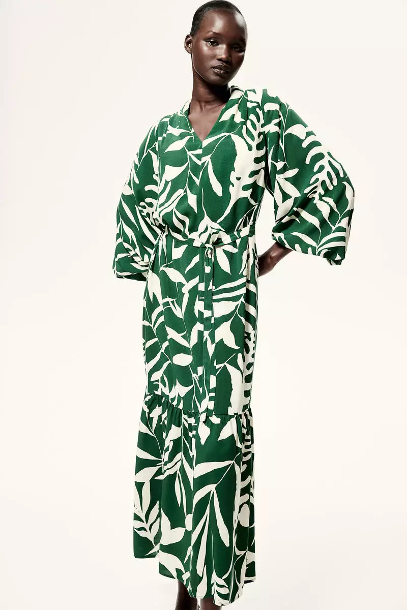 Buy H&M Balloon-sleeved maxi dress Online | ZALORA Malaysia
