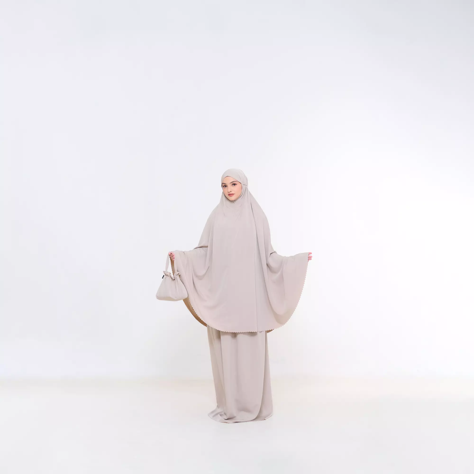 MFMW Marfa Mukena Dewasa 2in1 - Khaky - Soft Poly