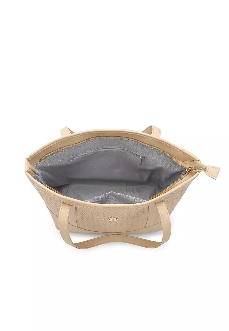 Women's Tote Bag / Shoulder Bag / Top Handle Bag - Apricot
