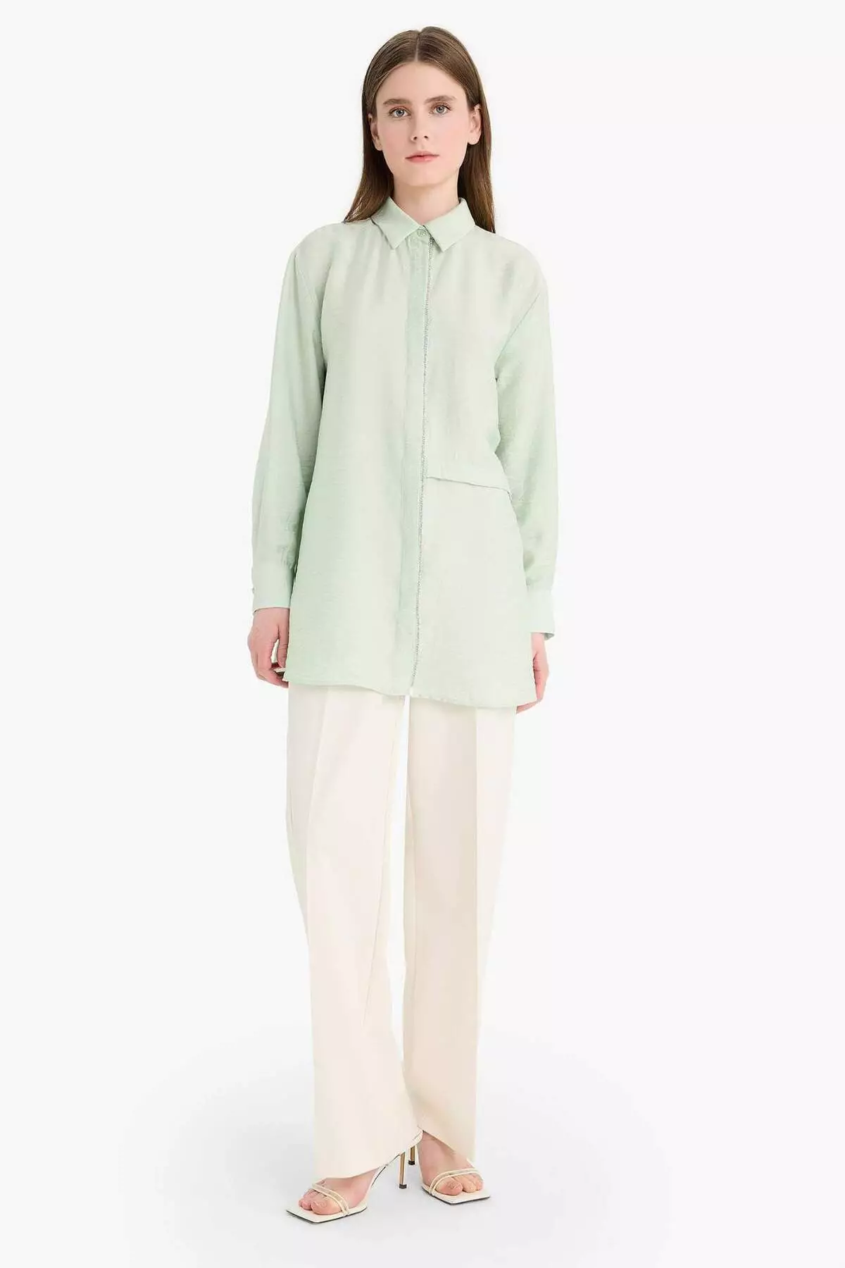 Relax Fit Long Sleeve Hijab Shirt Tunic F1357Ax25Sm