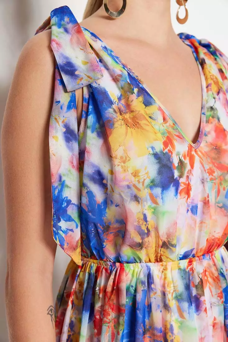 Buy Trendyol Floral Pattern Evening Dress 2024 Online ZALORA Singapore