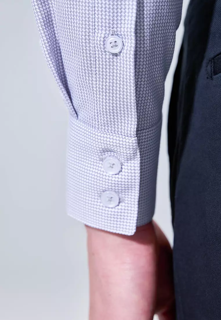 Light Brown Dots Slim Fit Shirt