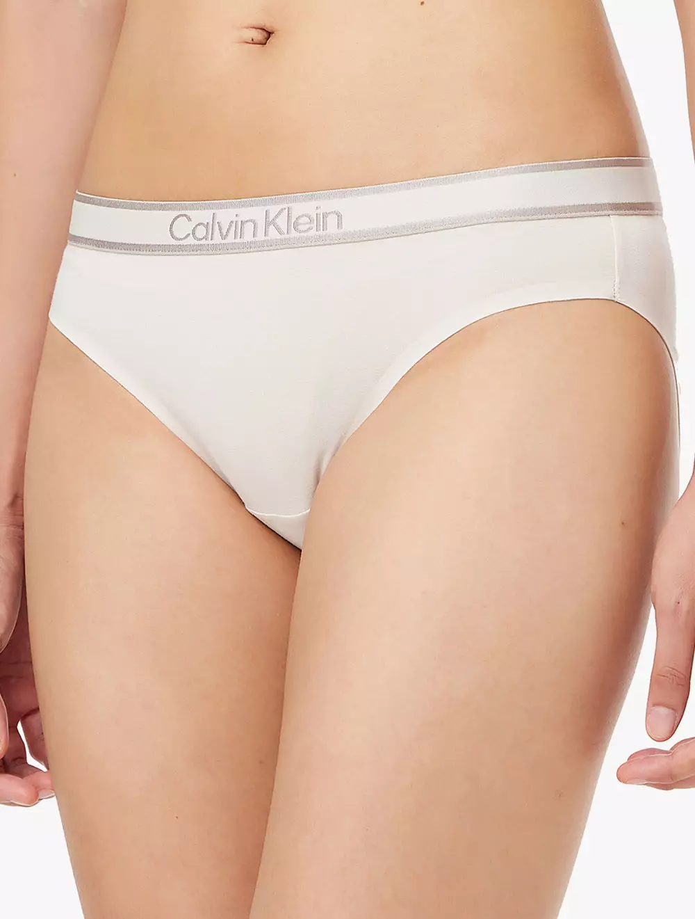 Calvin Klein Underwear - Tonal Logo Cotton Bikini - Beige - beige