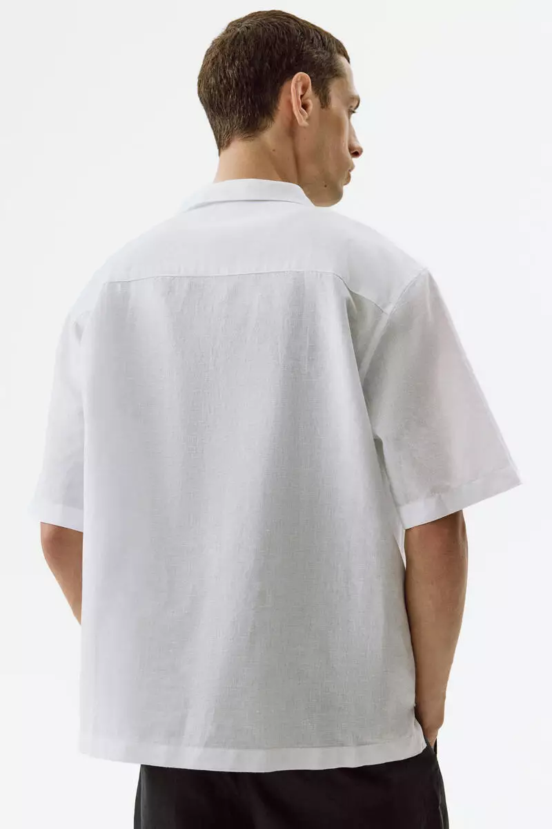 Relaxed Fit Linen-blend resort shirt