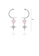 Glamorousky white 925 Sterling Silver Fashion Temperament Star Pink Chalcedony Geometric Earrings with Cubic Zirconia C0D3AAC0EF2D1AGS_2