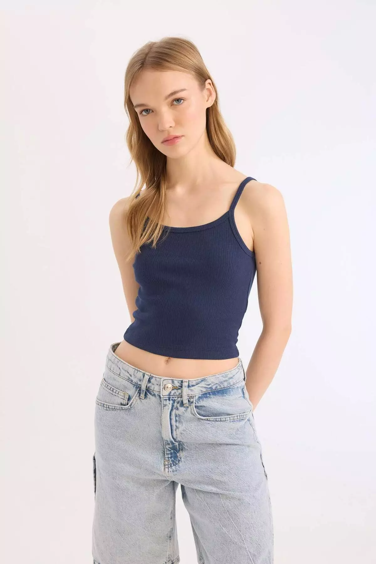 Cool Fitted Corded Camisole Strap Tank Top B0563Ax25Sm