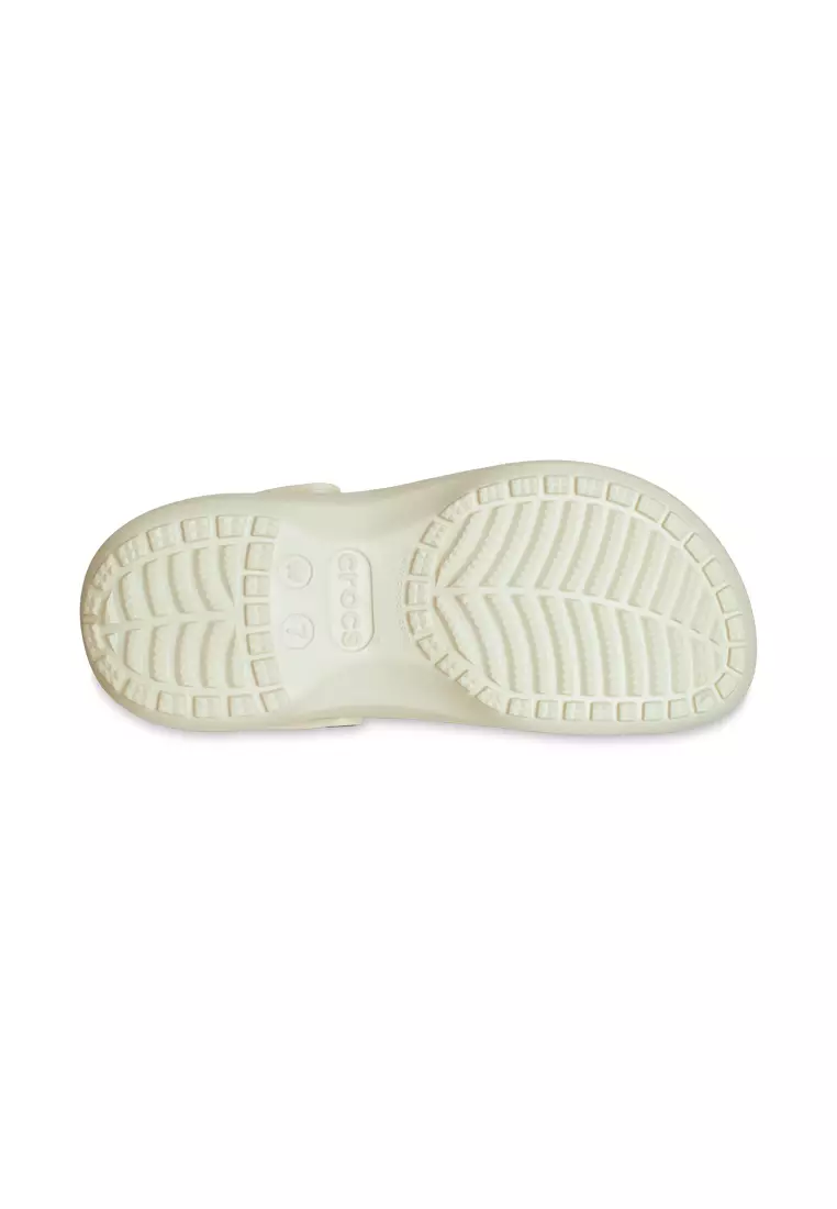 CROCS LADIES CLASSIC PLATFORM CLOG BONE