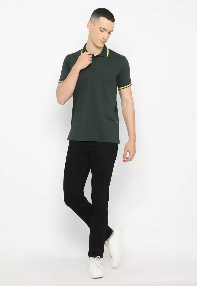 POLICE Polo Shirt Krah Stripes Pria 207200231