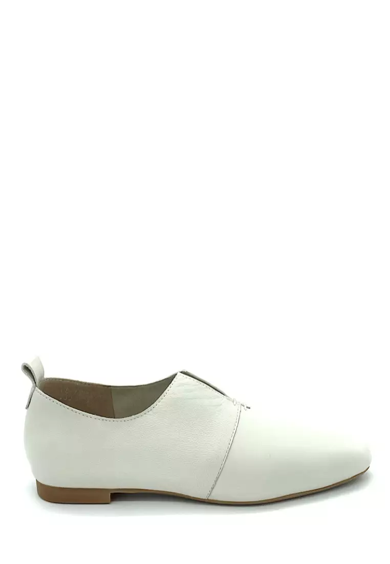 Mazy Ladies Leather Flat Shoes