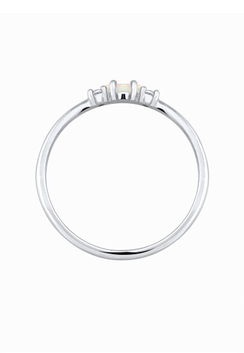 Buy Elli Germany Elli Germany Ring Vintage Zirconia 925 Sterling Silver Opal Online On Zalora Singapore