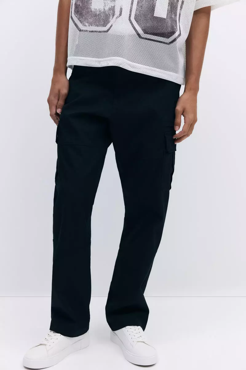 Regular Fit twill cargo trousers