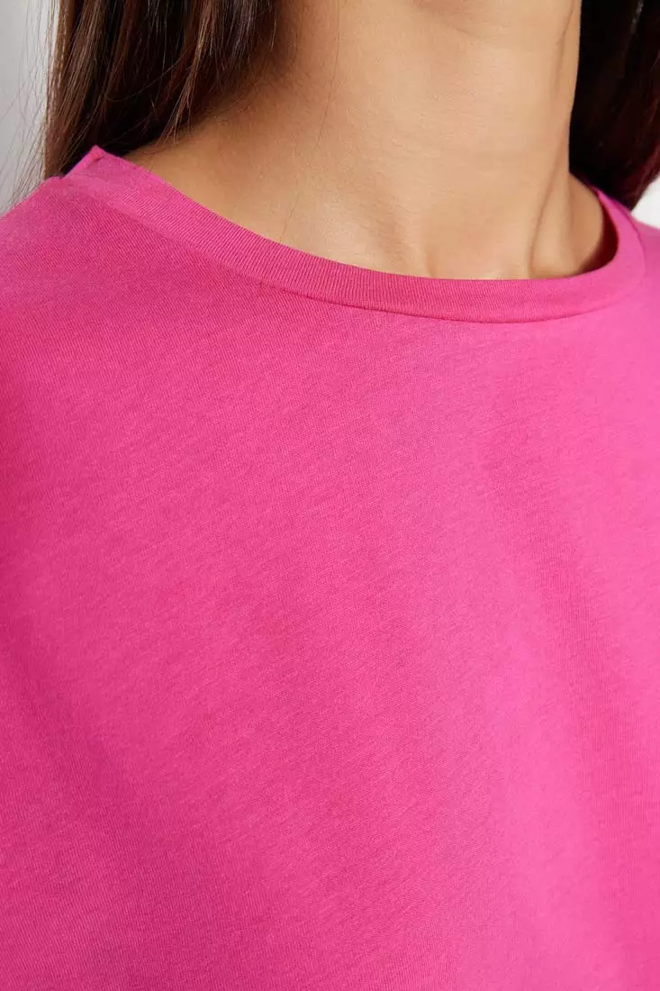 Crew Neck Boyfriend Knitted T-Shirt