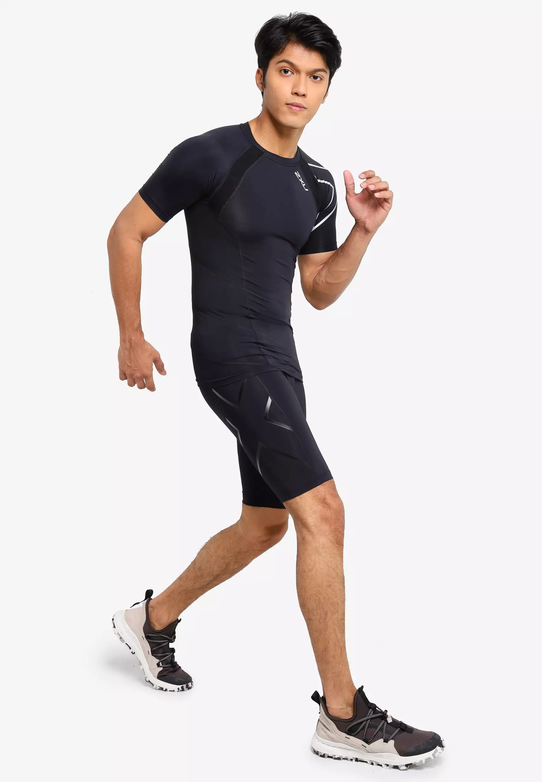 Mens gym discount compression shorts