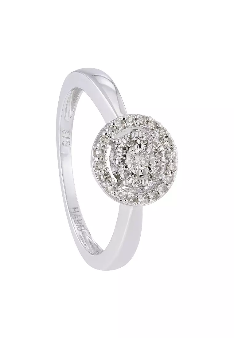 Buy HABIB HABIB Round Diamond Ring in 375/9K White Gold 25044(R