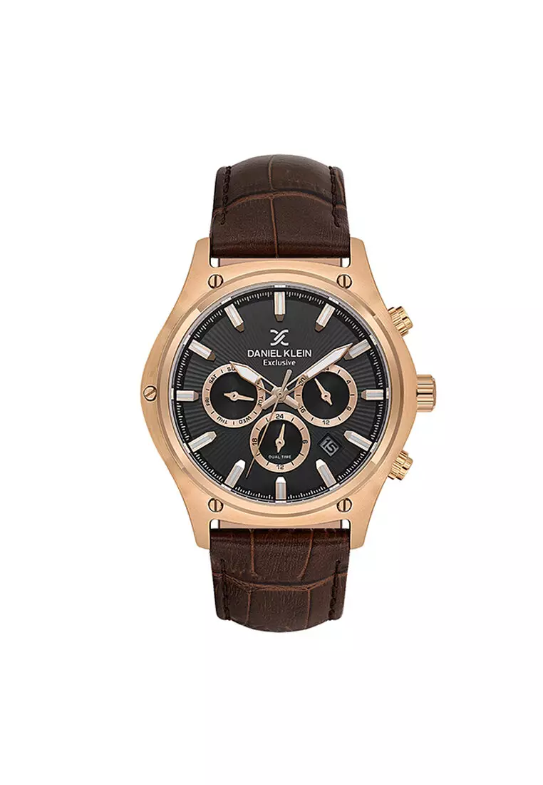 Buy Daniel Klein Exclusive Men's Analog Watch Brown Genuine