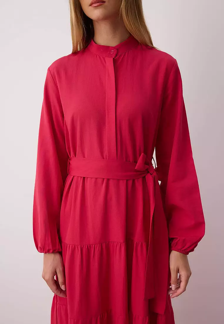 MODEST Belted Maxi Dress