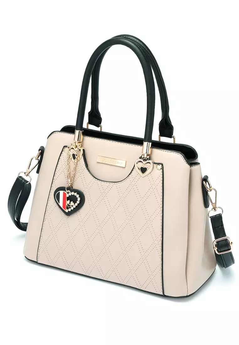 GYKACO Tas Wanita Hand bag - MEGAN Mocca - Fashion Top Handle Bag (Import)