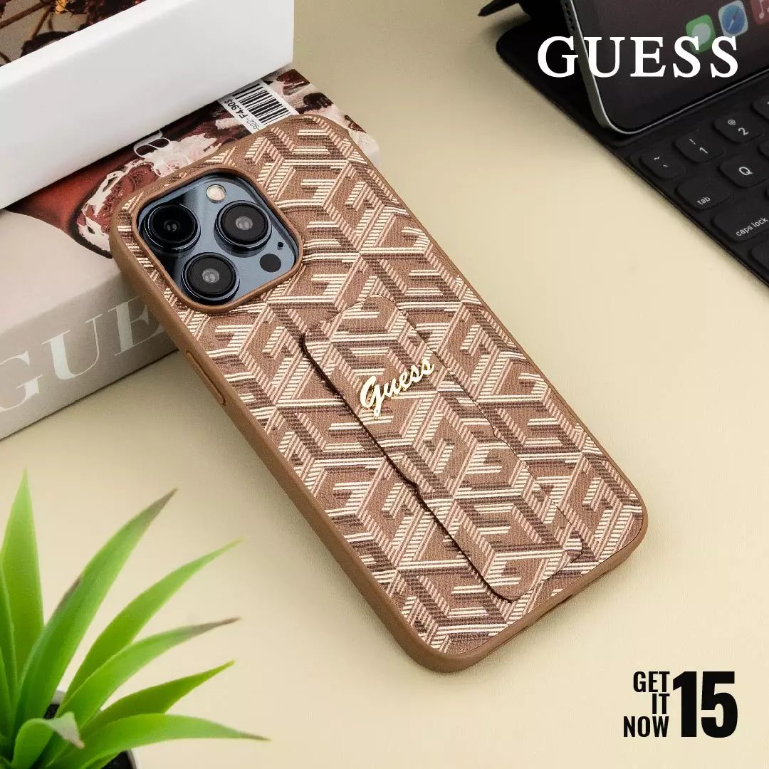 Jual Guess Case IPhone 15 Pro Max GUESS Grip GCube Pattern Script ...