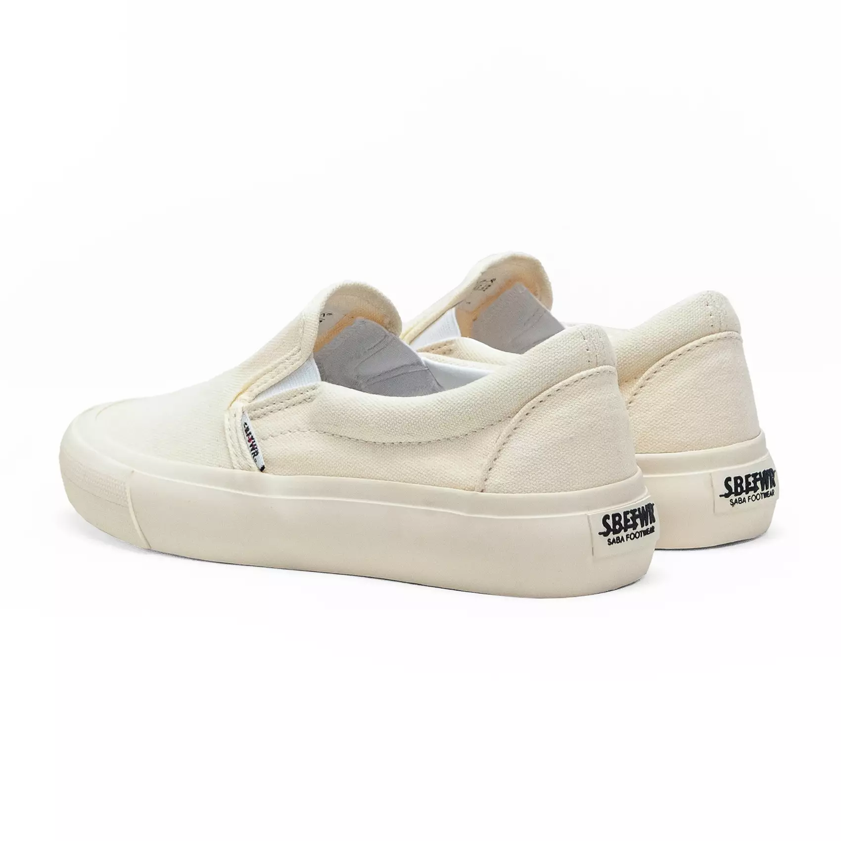 SABA Vintage Slip On Krem - Sepatu Sneakers Casual Pria Wanita
