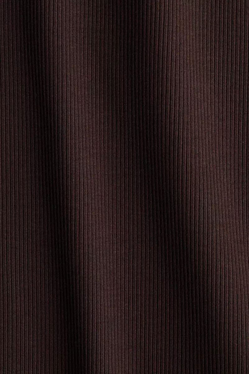 Ribbed cotton strappy top