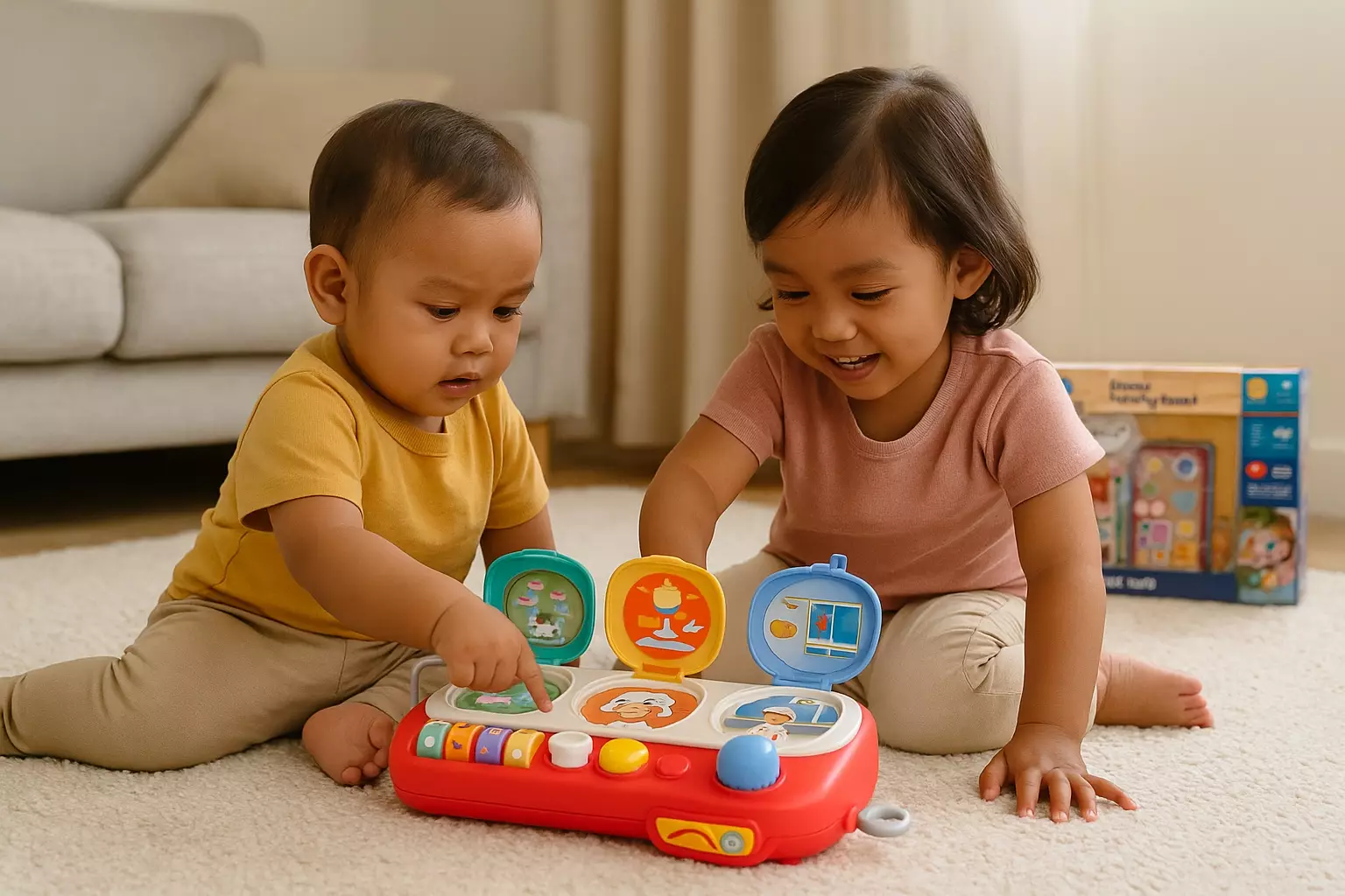 Huanger Puzzle Little Busy Board Toys  - Kado Mainan Motorik Montessori Pretend Play Pop Up Anak Balita Bayi 1 Tahun