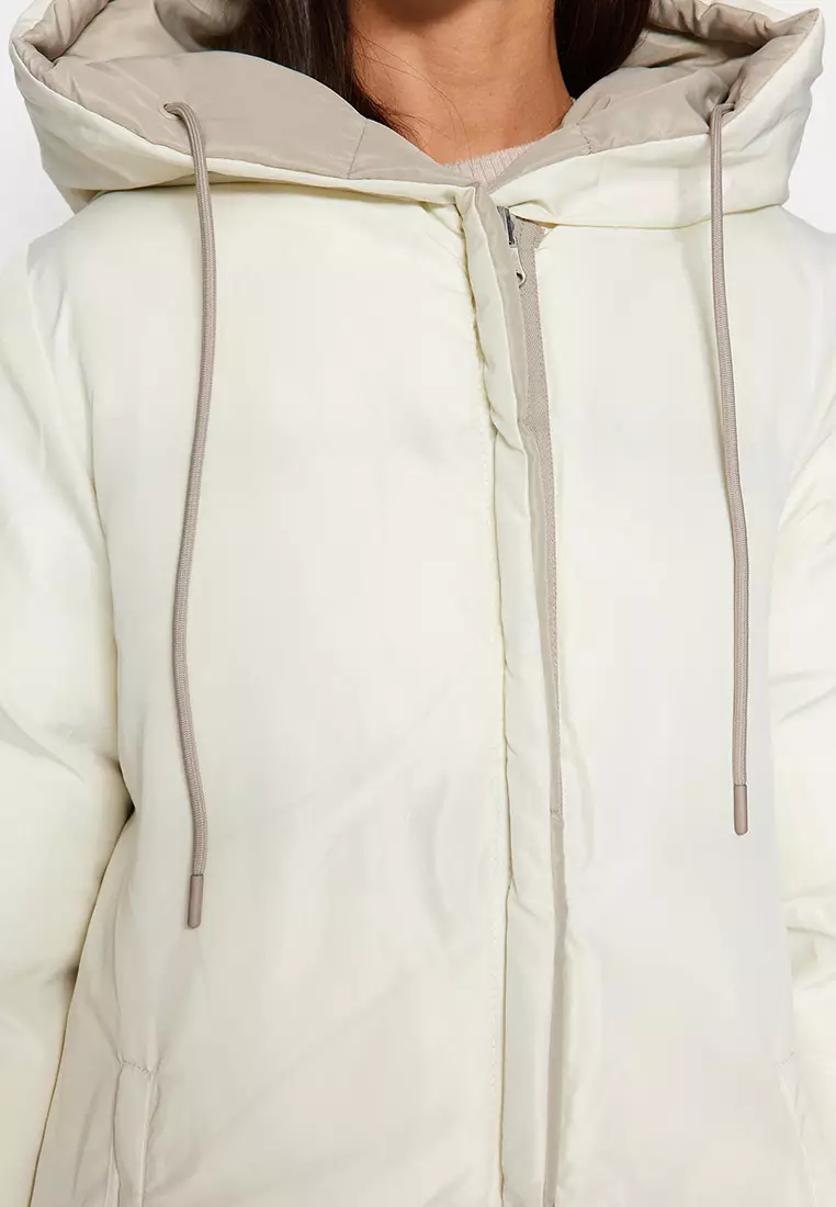 Mink-Stone Double-Sided Regular Fit Hooded Water Repellent Long Down Coat Twoaw23Mo52