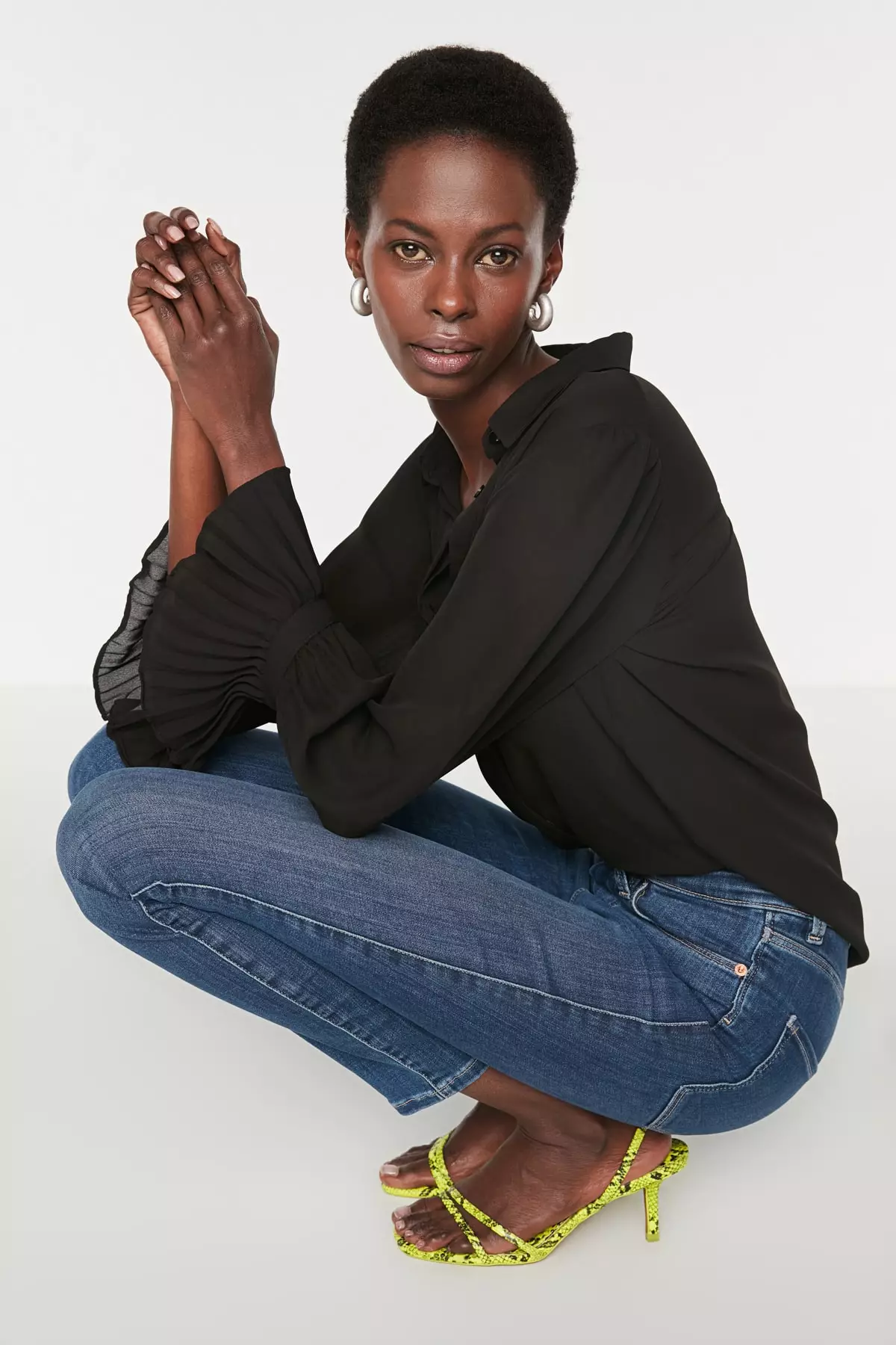 Petite Sleeve Detailed Top