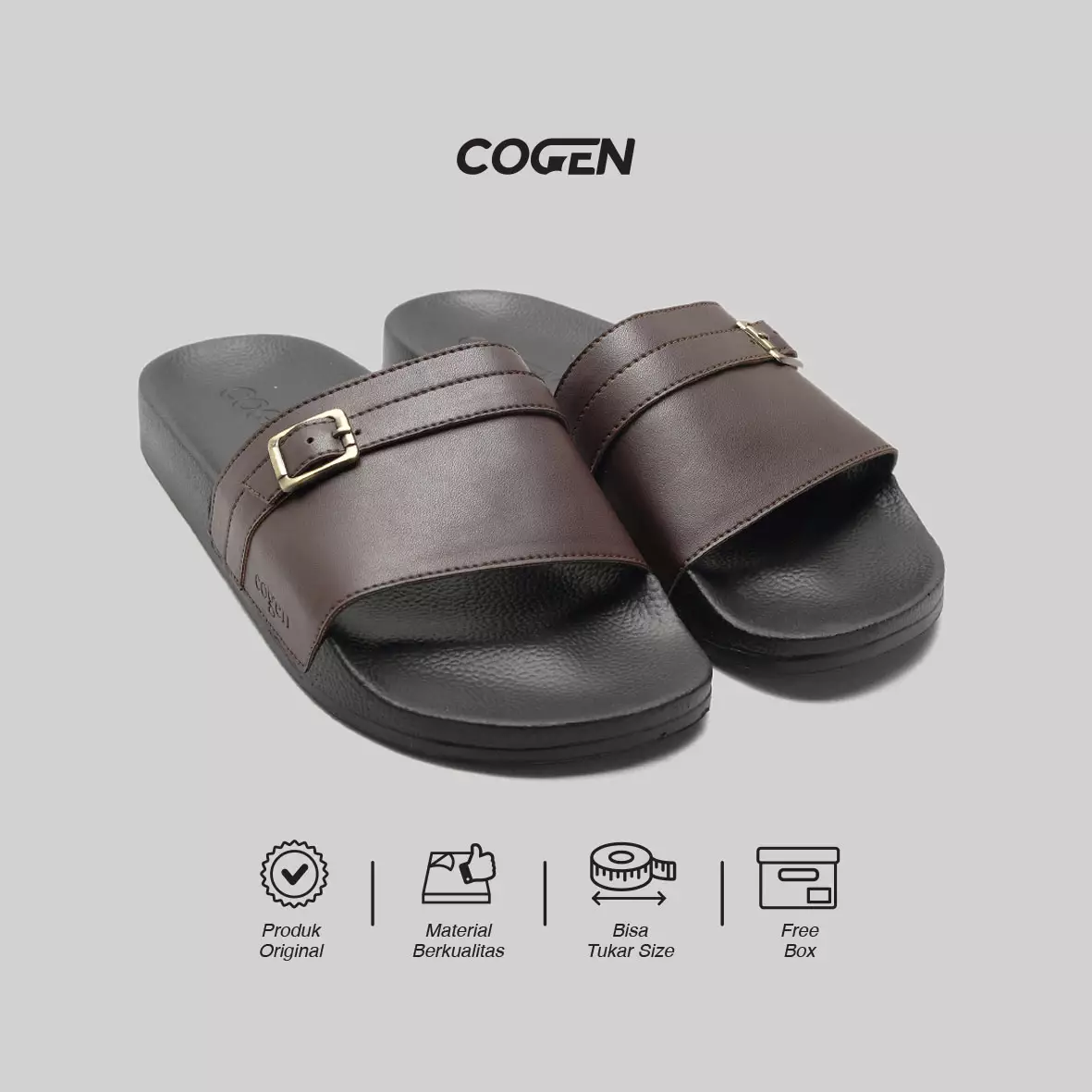 Sandal Pria Cogen Djani Series - Brown