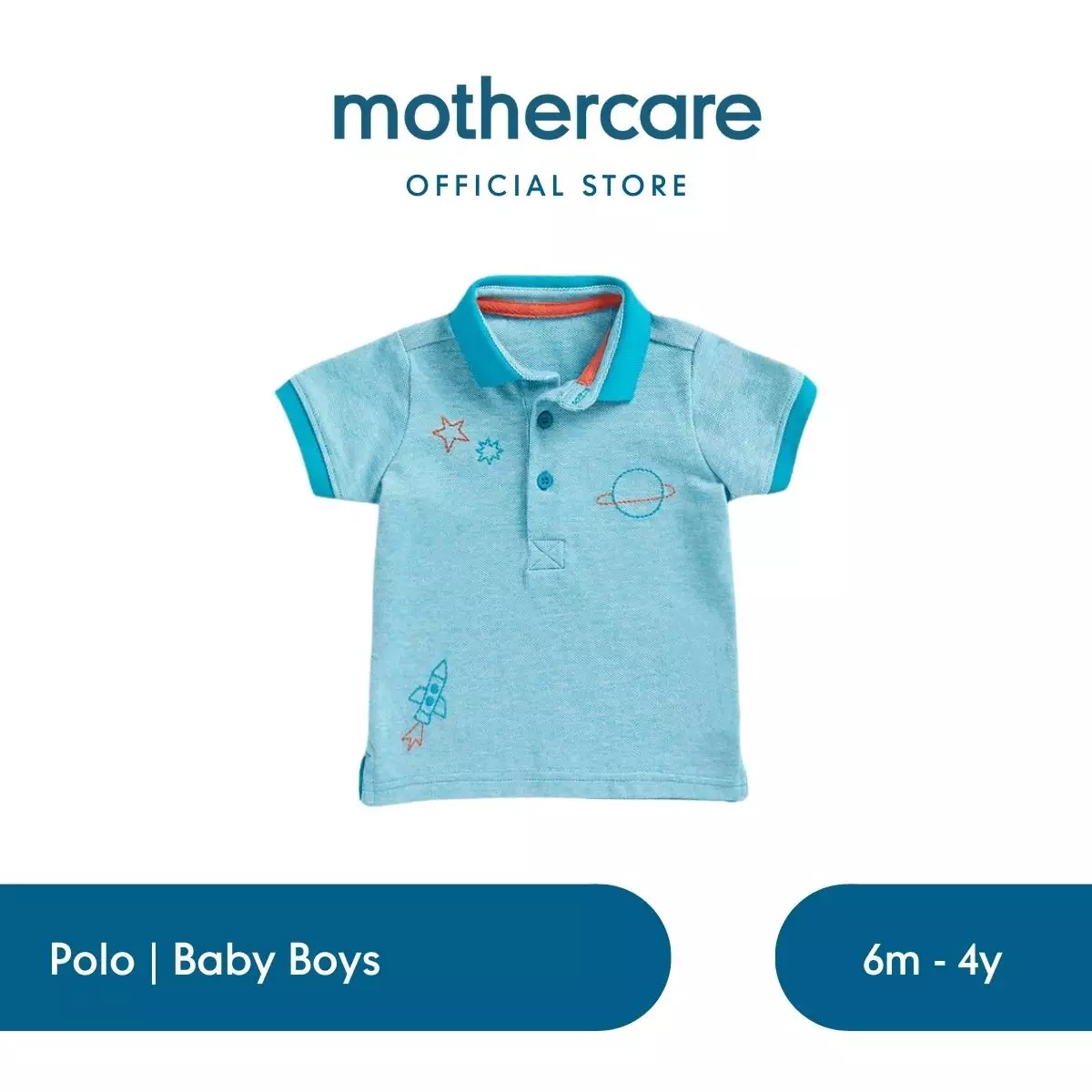 Mothercare Space Polo Shirt - Kaos Polo Bayi Laki-laki (Hijau)