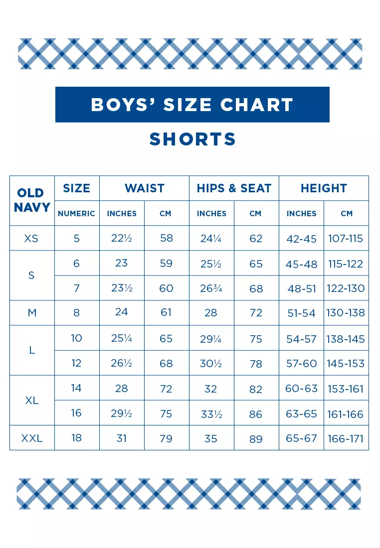 Old Navy Built in Flex Twill Uniform Straight Shorts Boys Size 18 Plus Blue  NEW