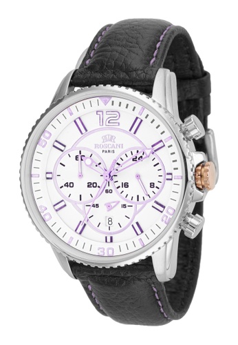Roscani silver Roscani Cole 968 (Chronograph + WR 10ATM) Stainless Steel Purple Leather Men Watch 26D55ACA8E9B82GS_1
