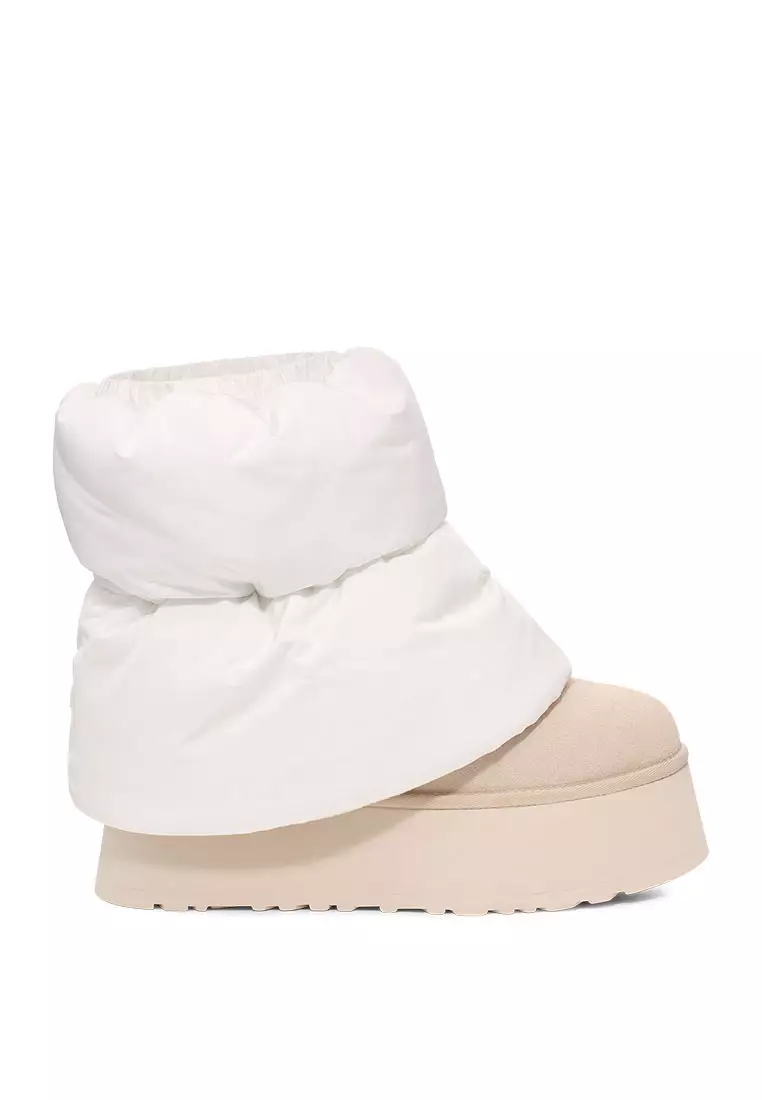 ugg women's classic mini dipper puffer white ceramic