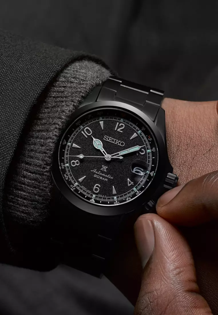 精工 Prospex “Black Series Night” Alpinist 黑色系列限量版自動腕錶 SPB337J1