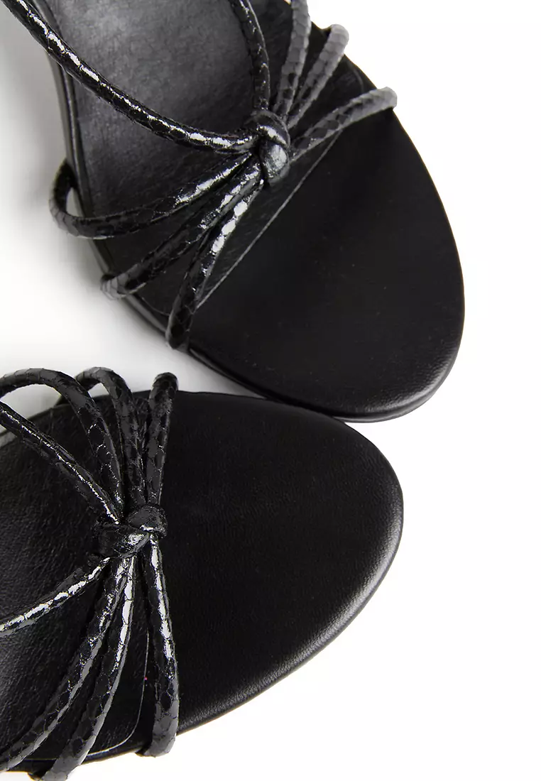 Buckle Strappy Stiletto Heel Sandals