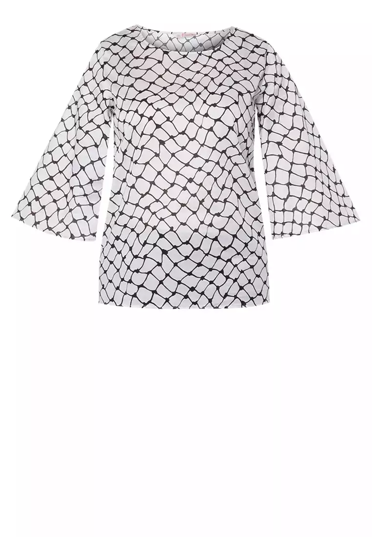 Chanira Darly Blouse-Grey Print