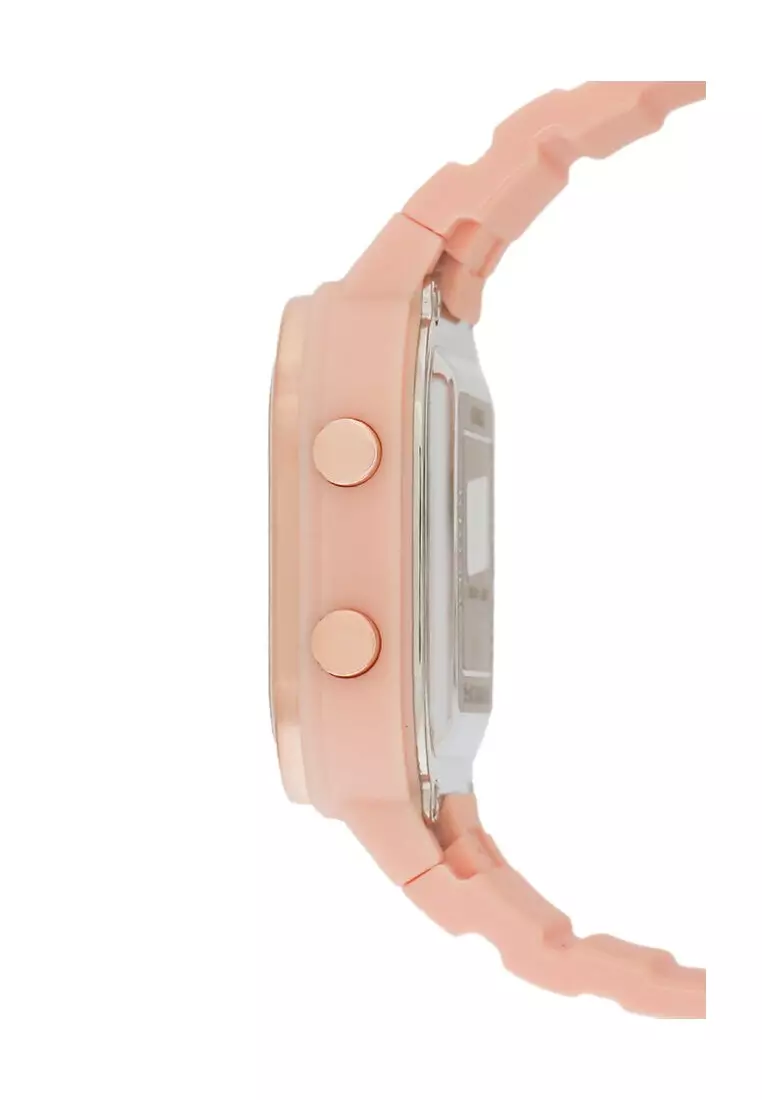 Alexandre Christie Jam Tangan Wanita - Pink Rosegold - Rubber Strap - 9347 LHRRGPN